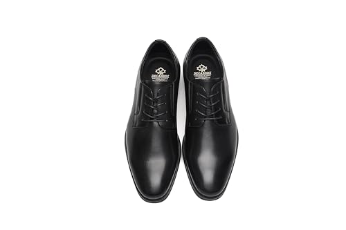 Image of DECARSDZ Mens Classic Formal Oxford Lace-up Patent Leather Shoe for Men Wedding Suit Tuxedo Dress Shoes