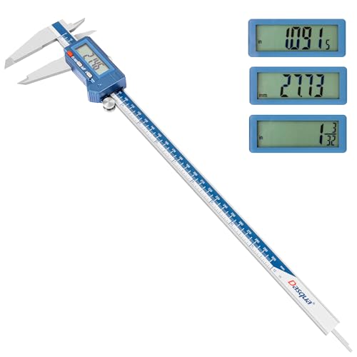 Herramienta de medición digital de 12 pulgadas con LCD grande e interruptor de pulgada