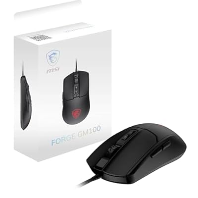MSI Forge GM100 Gaming Mouse - Sensor óptico 6400DPI, simétrico, 10M+ Click Switches, 7 Botones, 8ms Latencia, LED RGB, 108g - con Cable | Ya disponible en tu tienda friki favorita! En mundofriki.es!