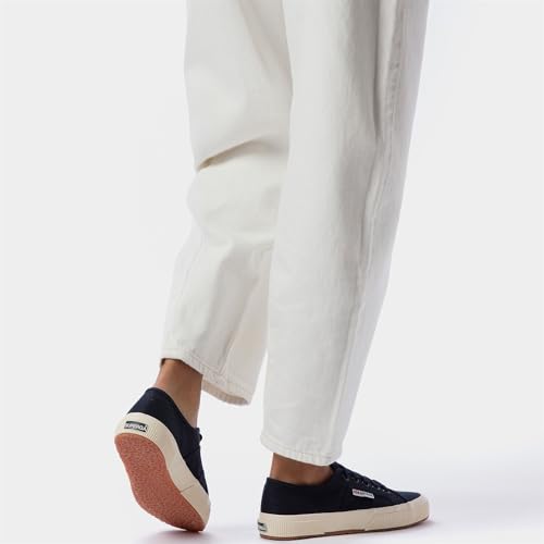 Image of Blue Navy-f Off White Linen Superga 2750