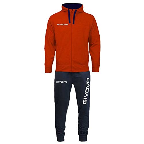 GIVOVA TUTA KING COTONE TERRY (POKER) ROSSO/BLU Tg. XL