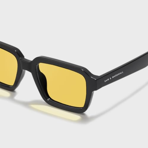 Image of SAM AND MARSHALL TROY Sunglasses I 400UV Protection I Rectangle Shape Sunglass I Men & Women