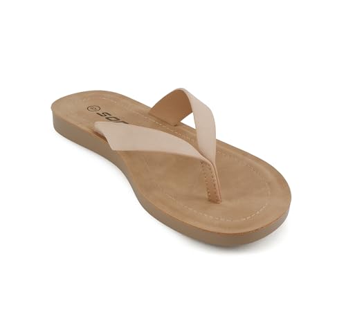 Image of Soda Shoes Women Flip Flops Basic Plain Slippers Thongs Sandals Strap Casual Beach Ella-S