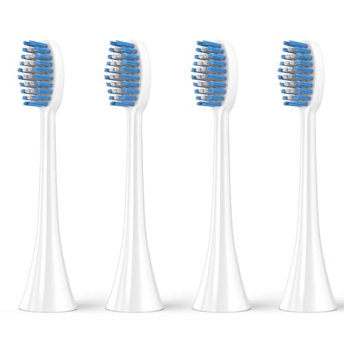 Lächen Testina di ricambio, durezza moderata della testina della spazzola, adatta per tutti gli spazzolini elettrici di Lächen, W162 (bianco)