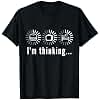 Cool Computer Men's Funny Gaming Nerd I'm Thinking T-Shirt black S