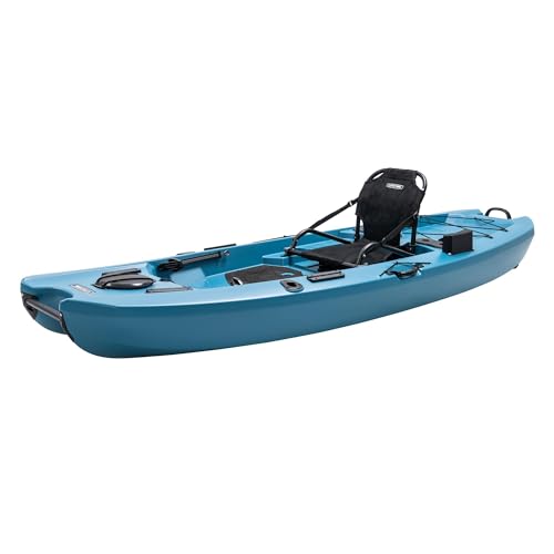 Lifetime Manta Angler Kayak 10', Stand-Up Fishing Kayak, 6 Rod Holders, Adjustable Seat, Blue - Thumbnail 3