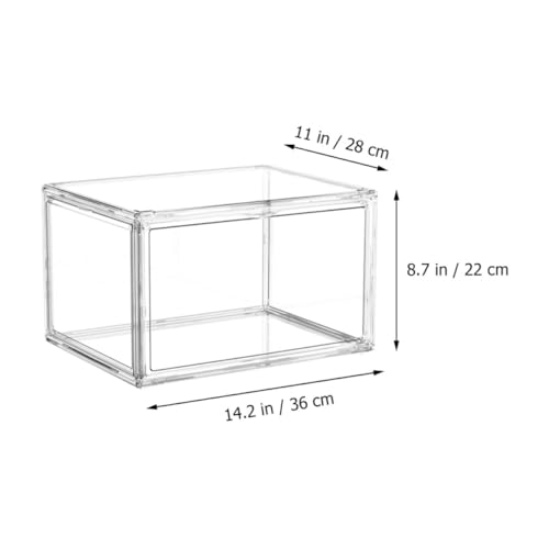 Boîte de rangement empilable acrylique transparente pour livres