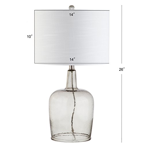 Lámpara de mesa LED con vidrio gris ahumado de 26 pulgadas miniatura 3