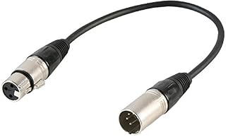 Pulse PLS00348 5 Pin XLR Male to 3 Pin XLR Female DMX Adaptor Lead, 0.22m, black