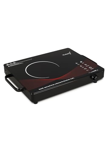Image of Ruwa Classic 2200-Watt Infrared Cooktop with Smooth Toughened Glass & Touch Panel | Stainless-Steel Cookware | Adjustable Temperature & Timer | Auto Shut Off | Digital time & Watt display (Black)
