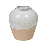 Dimensions : 24 x 24 x 26 cm Romimex Vase Bleu Beige Terre Cuite 22 x 24 x 22 cm
