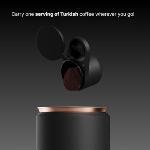 Arcadia Go Rechargeable Portable Turkish Coffee Maker – USB-C Powered, Compact & Cordless, Ideal for Outdoors, Travel, Camping, Office & Home Brewing (Night Black) by Arcadia - Used condition - Image 9