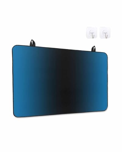 Image of Stove Top Cover for Electric Stove Ombre Black Blue Silicone Stove Mat for Glass Cooktop Gradient Color Heat Resistant Cooktop Protector, Kitchen Counter Cover 31x24in