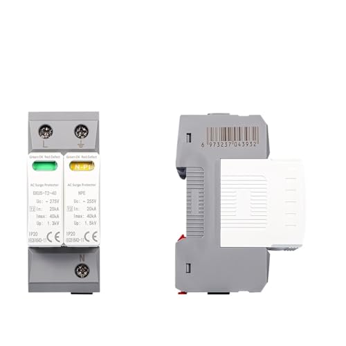 Dispositif de protection contre les surtensions CA 220V 275V rail DIN 2 pôles - 4