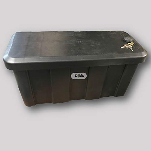 Doblit - Caja de plástico para remolque (capacidad de 25 L, 565 x 245 x 290 mm)