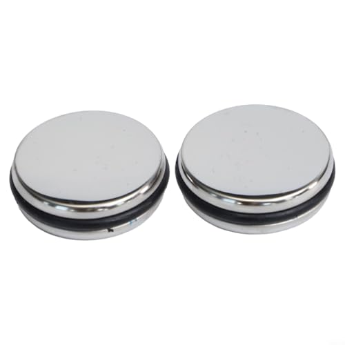 Lot de 2 bouchons de vidange de lavabo en acier inoxydable de 35 mm avec finition polie, résistant à la rouille, simple pression pour évier et baignoire