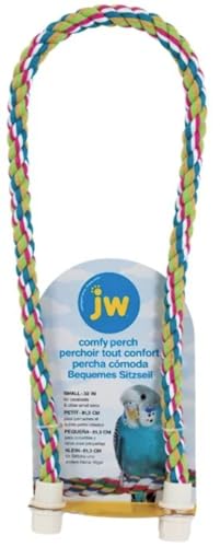 Image of JW Pet Comfy Perch For Birds Flexible Multi-color Rope, Small - 32 inch Length