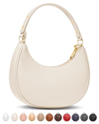 Image of Vantamo Crescent Bags For Women with RFID Protection, Half Moon Clutch Purses for Women with Anti-Theft Clip for Extra Safety