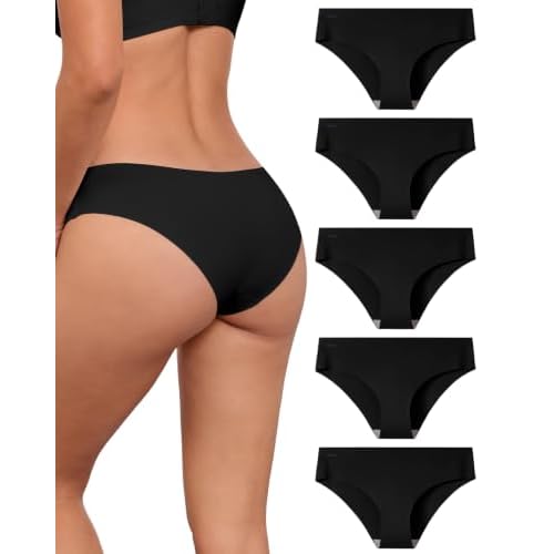 Ubras Seamless Underwear For Women, Bikini Underwear No Show Hipster Pack