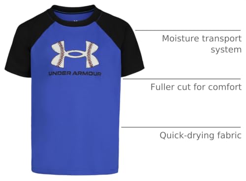 Image of Under Armour Boys' Short Sleeve Baseball Graphic T-Shirt, Lightweight & Breathable, Relaxed Fit