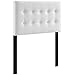 Modway Emily Twin Biscuit Tufted Performance Velvet Headboard, White