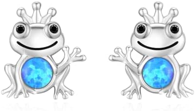 PERZAT Axolotl Octopus Duck Panda Frog Fox Bunny Giraffe Horse Turtle Ladybug Shark Moth Stud Earrings 925 Sterling Silver Animal Earrings Hypoallergenic Animal Jewelry Gifts for Women Girls
