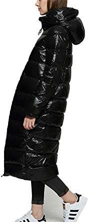 Winter Women Down Jacket 2019 Long Fashion Cocoon White Duck Down Coat Woman Thickening Loose Coat,Negro,L