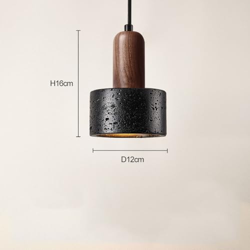 Lámpara colgante de travertino negro nórdico para techo de comedor 8