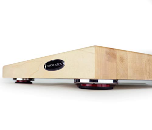 IsoAcoustics Delos Turntable Isolation Butcher Block Series: 1815M1 (18' W x 15' D x 1.75' H) Maple