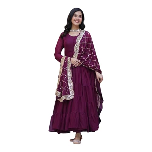 Image of Event Party Wear Stitched Indian Long Anarkali Gown Dress Stylish Salwar Kameez Suits.-65
