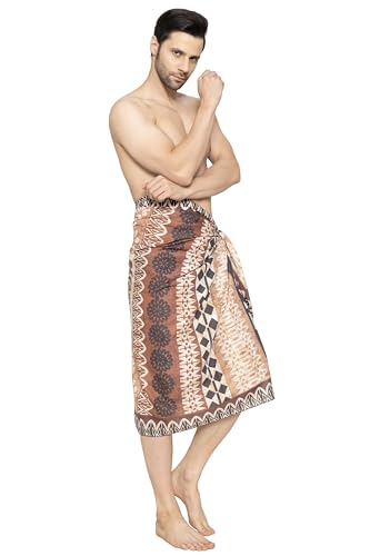 LA LEELA Men's Beach Swimwear Casual Vacation Lava Lava Wrap for Men3
