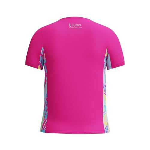 Image of Speedo Girls' Uv Swim Shirt Short Sleeve Printed Rashguard