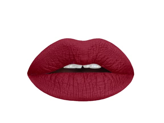 Aromi Maroon Burgundy Liquid Lipstick | Bordeaux Wine Lip Color with Blue Undertones, Vegan, Cruelty-free, Waterproof, Long-lasting (Red Dahlia)