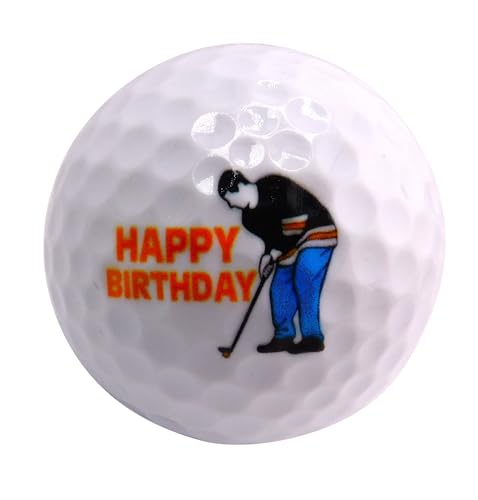 Westmon Works Happy Birthday Golf Ball Novelty Present for Golfer