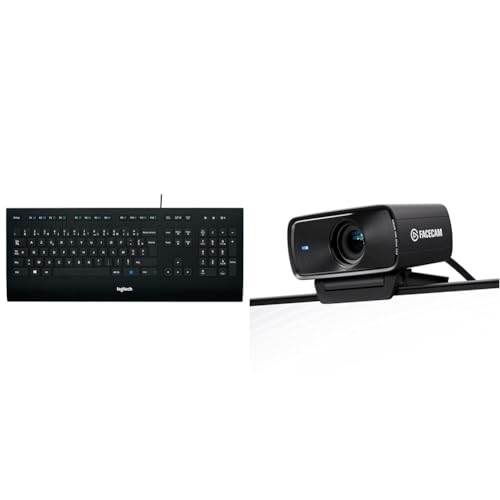Logitech K280e Pro Clavier et Elgato Facecam MK.2 Webcam pour le bureau