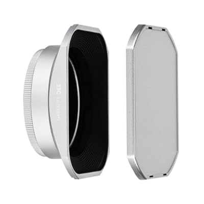 JJC Plata Kit de Anillo de Adaptador y Campana para Cámaras Fujifilm X100VI, X100V, X100F, X100T, X100S, X100 y X70 - Capacidad de Acoplamiento Lnverso a la Lente | Ya disponible en tu tienda friki favorita! En mundofriki.es!