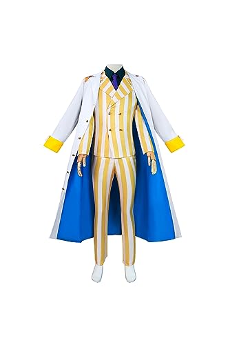 Wolyzz Kizaru Cosplay Anime Outfit Kizaru Suit Set Admiral Halloween Costume