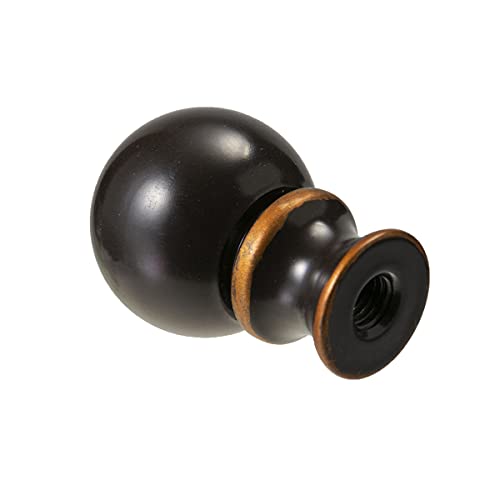 Image of Oil Rubbed Bronze 2PCS Ball Finials for Table & Floor Lamps - 1.5 In High, 1 /4-28 In Base - Lamp Topper Knob