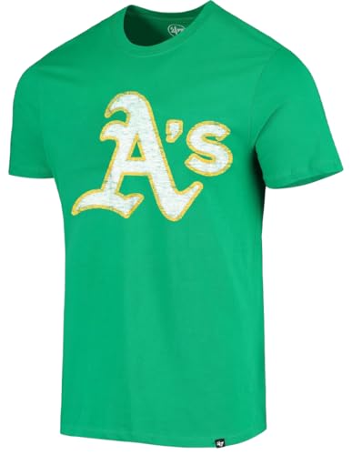 Image of 47 Brand MLB Men's Team Color Distressed Imprint Primary Logo Short Sleeve Baseball T-Shirt