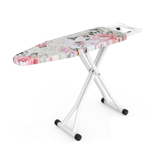 Table à repasser rose pliable pour un intérieur moderne et ordonné