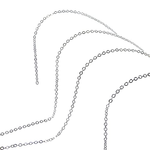 Chaine fine maille forçat 1mm pour Bola de Grossesse ou Sautoir - Collier Plaqué Argent Véritable - Bijou 114cm avec fermoir - Cadeau Femme Enceinte - Conception Française Cover