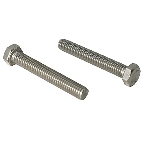 Image of 3 /8 inch-16 X 2-1 /2 inch (25pc) Stainless Steel Hex Head Screw Bolt, Fully Threaded, Stainless Steel 18-8 (304), Plain Finish,by SANTIE