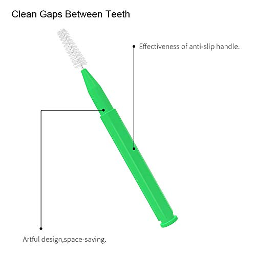 Anself — 60 peças de limpeza interdental de fio dental, limpeza interdental, higiene bucal, escova d