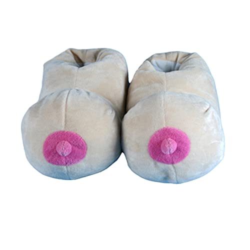 Chloefairy Funny Slippers for Women Men Unisex Adult Plush Slipper House Slippers Novelty Slippers Gag Gifts for Adults Funny
