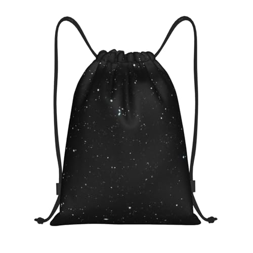 black glitter Print Drawstring Bags,Gym Sport Sack Drawstring Bag Suitable for sport Swimming Travel.