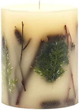 Rosy Rings Forest Round Botanical Candle 120 Hour Burn Time - Notes of Clary Sage, Creamy Sandal, White Musk Aromatherapy Candles, Woodsy Scent Aroma Luxury Candles, Long Lasting Candles Decor 5.5" H