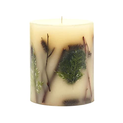 Rosy Rings Forest Round Botanical Candle 120 Hour Burn Time - Notes Of Clary Sage, Creamy Sandal, White Musk Aromatherapy Candles, Woodsy Scent Aroma Luxury Candles, Long Lasting Candles Decor 5.5" H #TOP3
