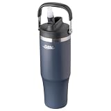 アトラス タンブラー 蓋付き ストロー付き 取っ手付き 900ml 大容量 保冷 ステンレス 保冷専用 真空断熱 二重構造 ドリンクホルダー 車 車内利用 アウトドア 広口 直飲み 水分補給 軽量 水筒 ブルー ナイトブルー スループ AFSB-900NBL