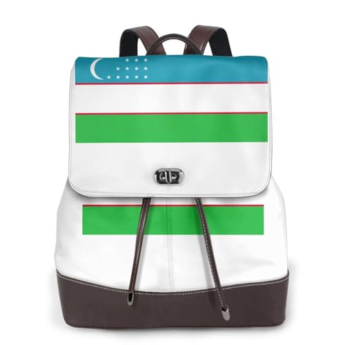 Sac à dos ordinateur portable femme en cuir noir Ouzbékistan contre le désordre en voyage