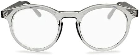 Clear Round Blue Light Glasses Men & Women to Look Modern with Clear Vision - Durable Reading Glasses for Women & Men - Comfortable for All Face Shape Mens Glasses - 3.0 Reading Glasses Women